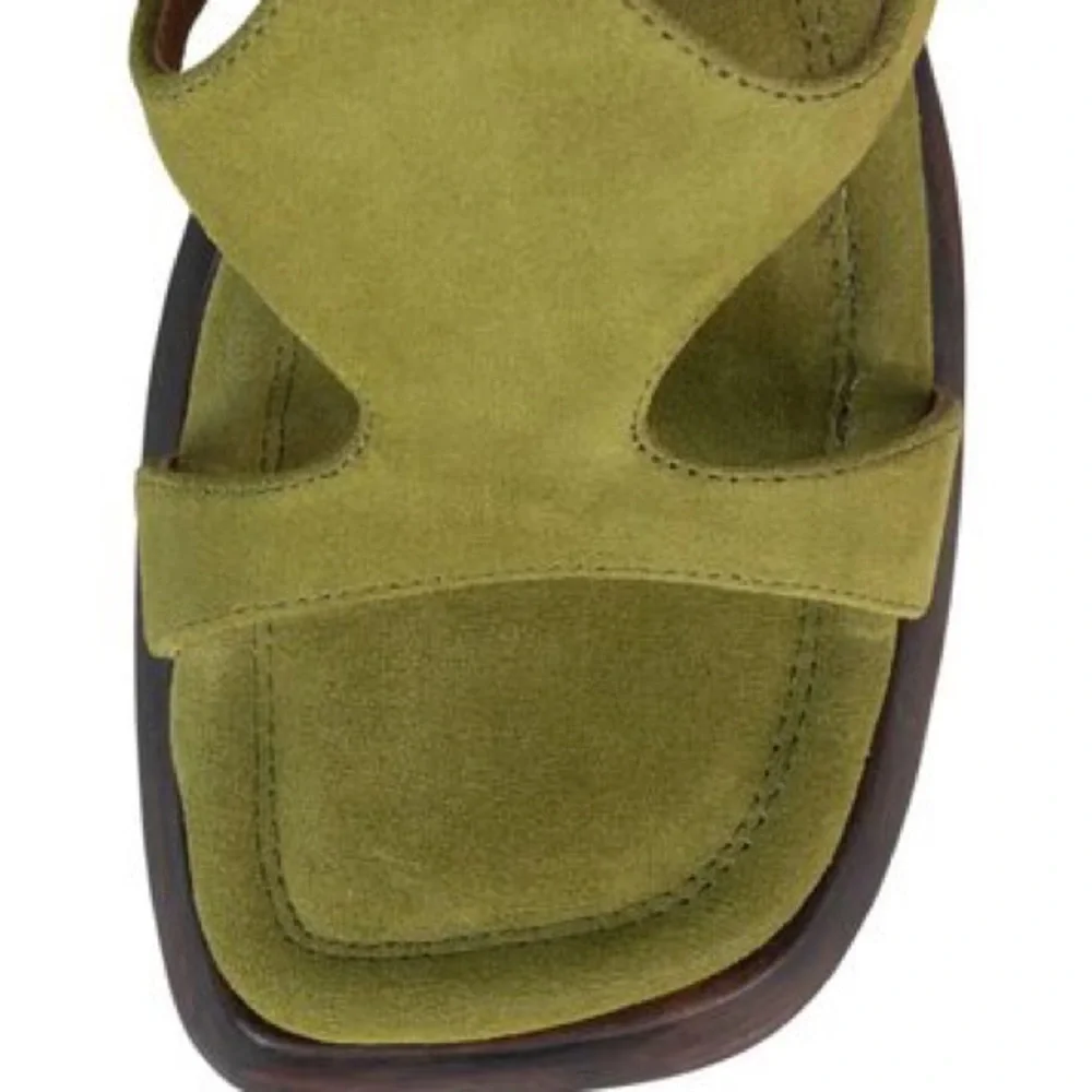 Jeffrey Campbell Olive Green Lace-Up Platform Sandals